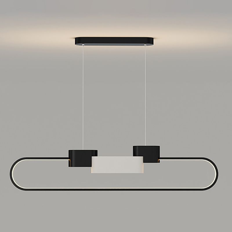 LED COMINACIÓN Lámpara de la isla Simplicidad de metal oval de metal lámpara de luz