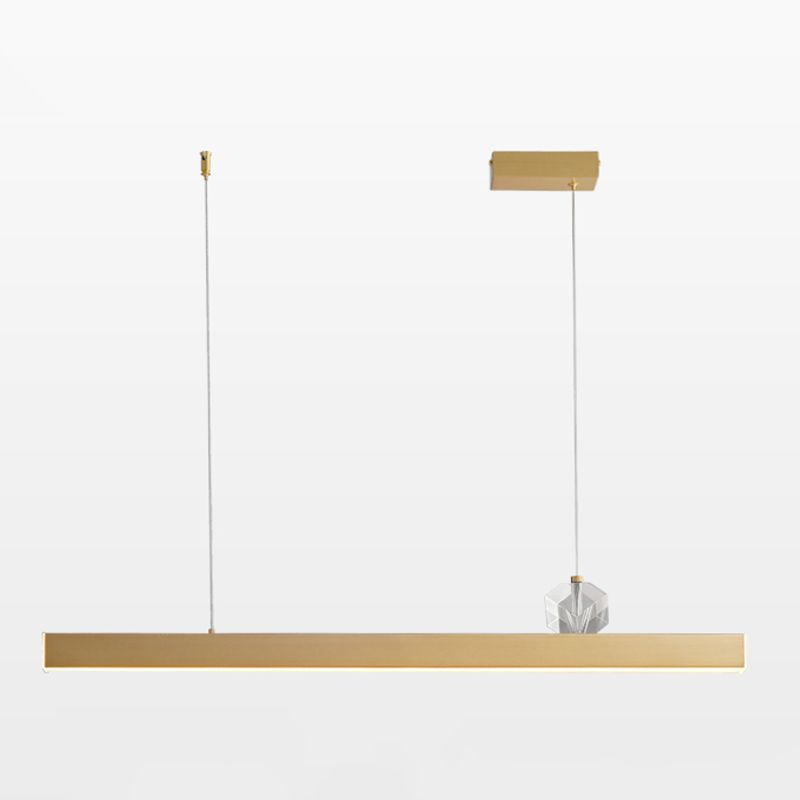 Zeitgenössischer Stil linearer Form Island Light Metal 1 Light Island Lighting