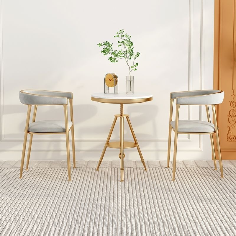 Upholstered Dining Arm Chair Cane Back Dining Chairs for Home Use