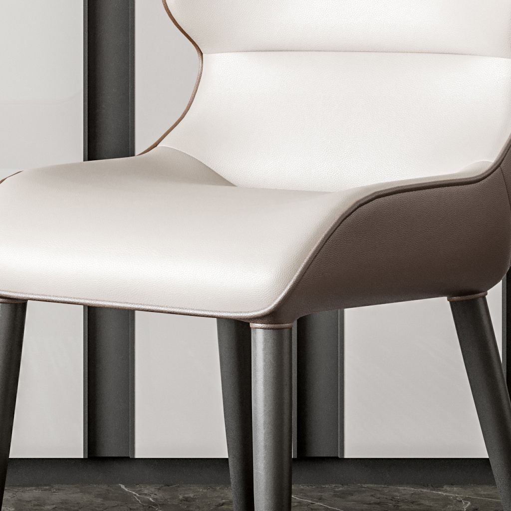 Modern Metal Indoor-Outdoor Chair Dining Room Armless Wingback Side Chair