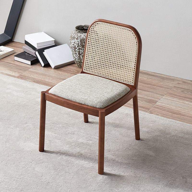 Traditional Armless Dining Chairs Solid Wood Side Chair Set for Home