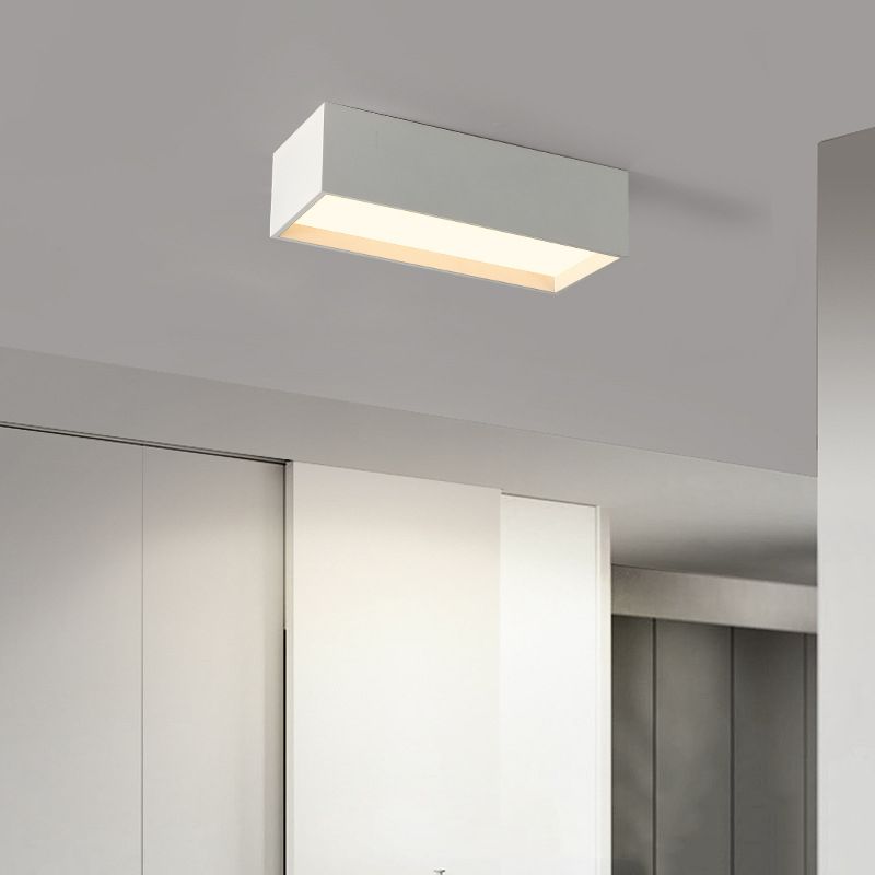 Acrylic Geometric LED Ceiling Fixture in Modern Simplicity Wrought Iron Flush Mount for Corridor