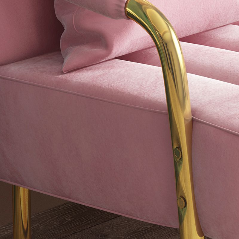 Modern Standard Metal Legs Sofa Macaroon Fabric Sofa for Apartment