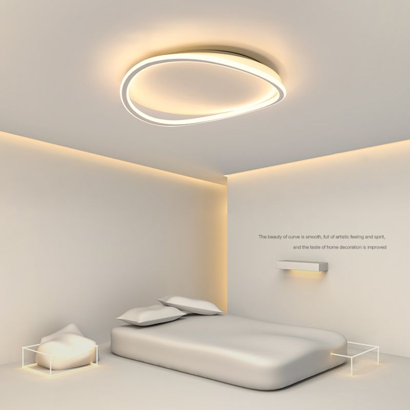 Lámpara de techo circular de hierro forjado con montaje empotrado LED artístico moderno con pantalla acrílica