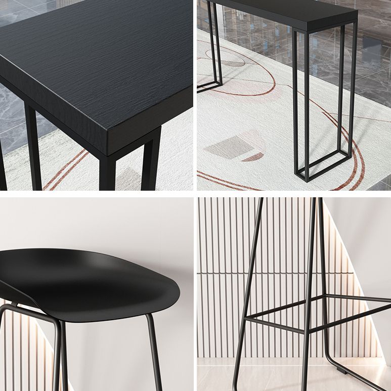 Industrial Bar Stool and Table Set Black 1/2/5 Pieces Pub Dining Set