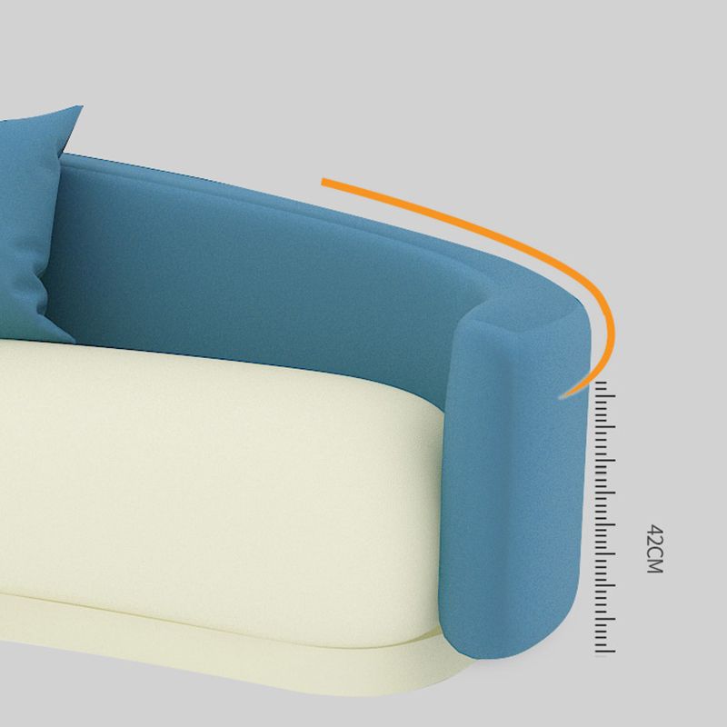 Contemporary Faux Leather Tuxedo Arm Sofa Tight Back Sofa with Pillow
