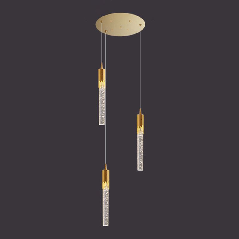 Column Hanging Light Fixtures Post-Modern Aluminum Ceiling Pendant for Living Room