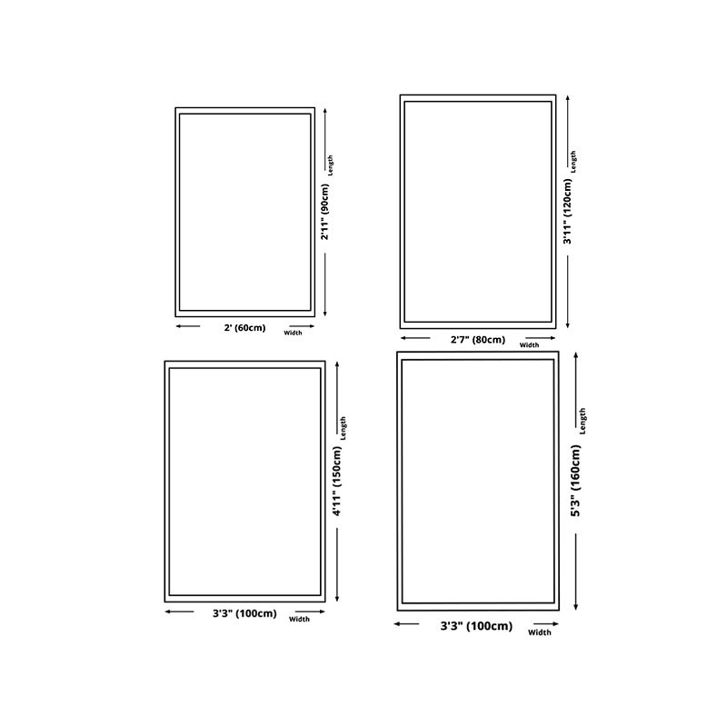 Modern Style Rectangle Shape Rug Lattice Living Room Carpet Polyester Washable Area Rug