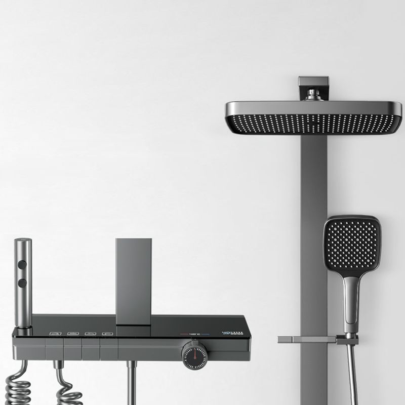 Modern Shower System Metal Thermostatic Massage Wall Mounted Shower Faucet