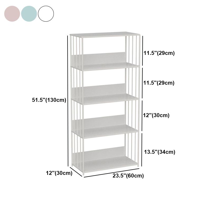 Metal Open Back Standard Bookcase Scandinavian Style Book Shelf