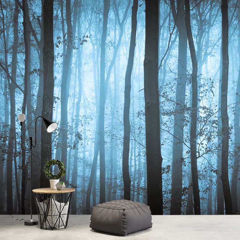 Photography Forest at Dawn Mural Large Wall Decor for Bedroom, Custom Size Available