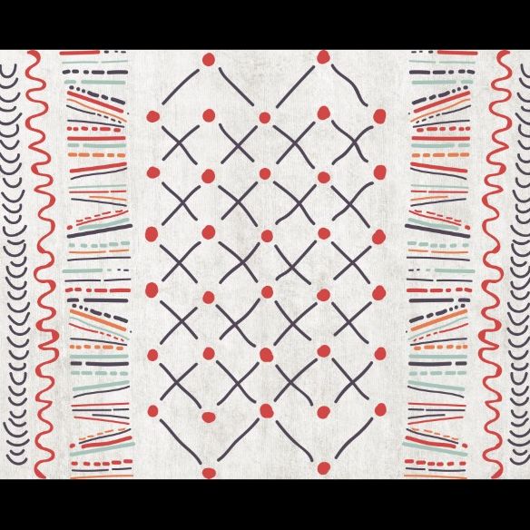 Tappeto marocchino fantasioso Multicolore Simmetrico GEOMETRY RESISTENTE RESISTENTE NON SLIP INCLIFABILE RAP
