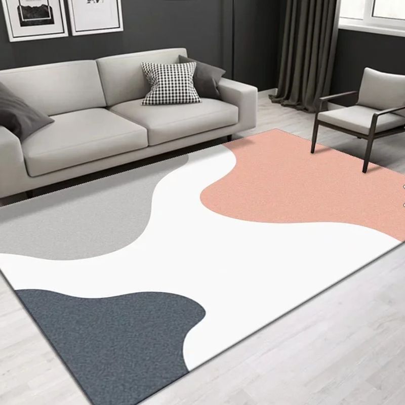 Geometric Indoor Rug Modern Area Rug Polyester Carpet for Living Room
