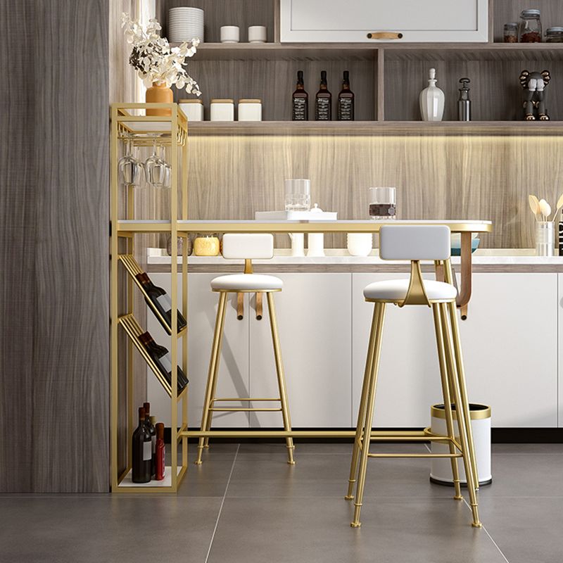 Indoor Wine Back Event and Cocktail Table Modern Marble Legs Bar Height Table