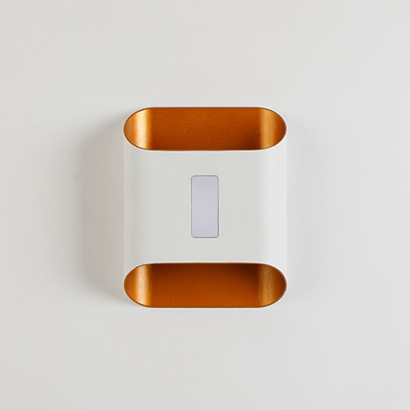 Metal Square Shape Wall Lights Modern Style 3 Light Wall Mount Fixture for Living Room