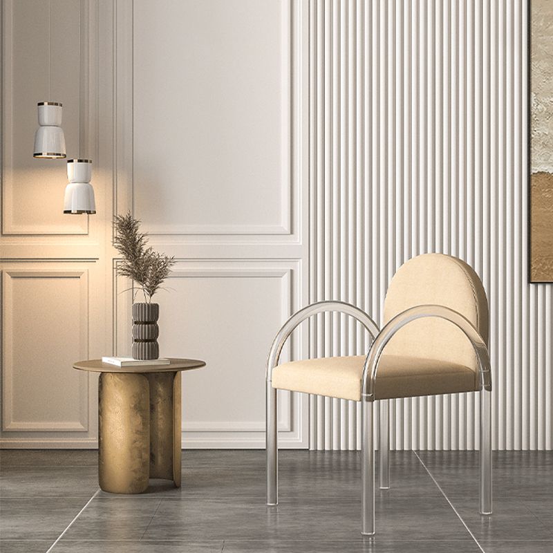 Modern Simple Arm Chair Plastic Frame Dining Chair for Dining Room