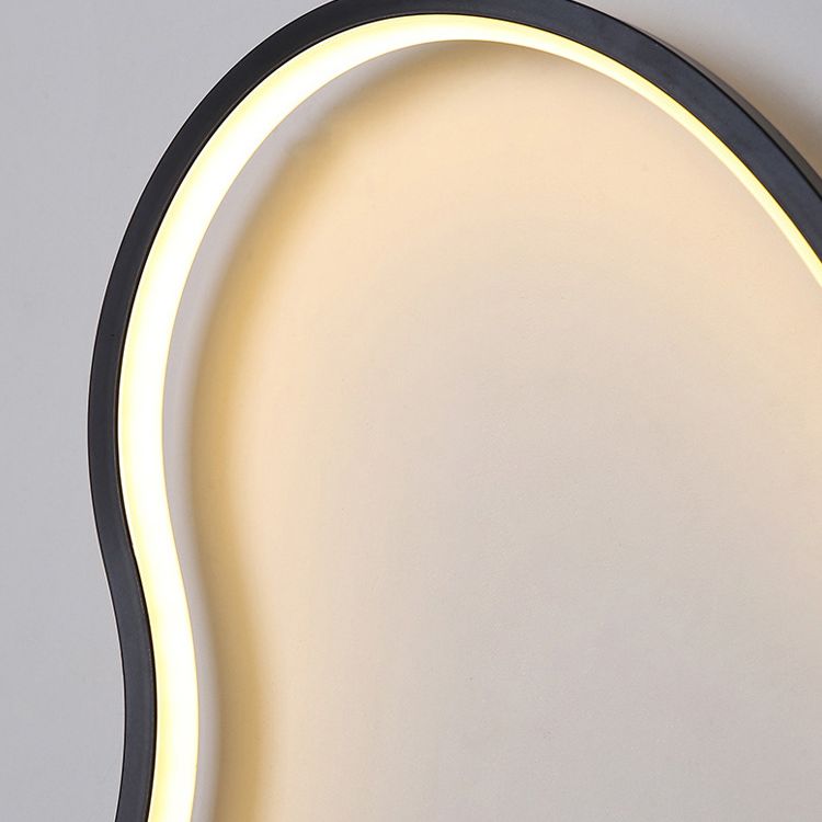 Modern Creative Simple Curved Aluminum LED Black Wall Lights