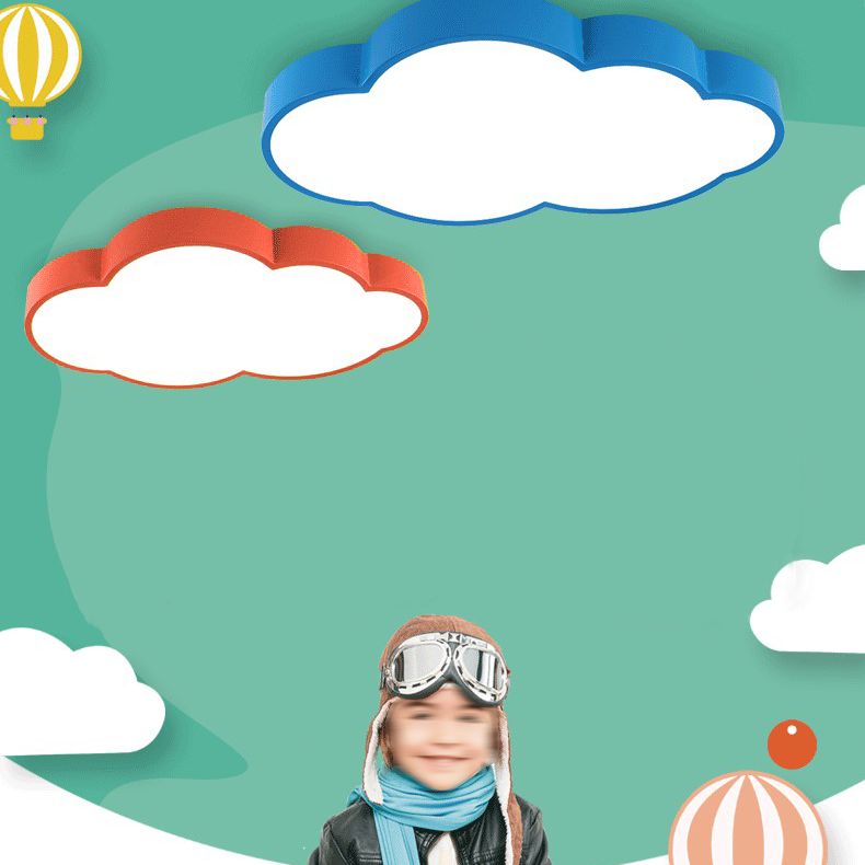 Plafonnier encastré nuage de style moderne en métal 1 lumière LED luminaire encastré