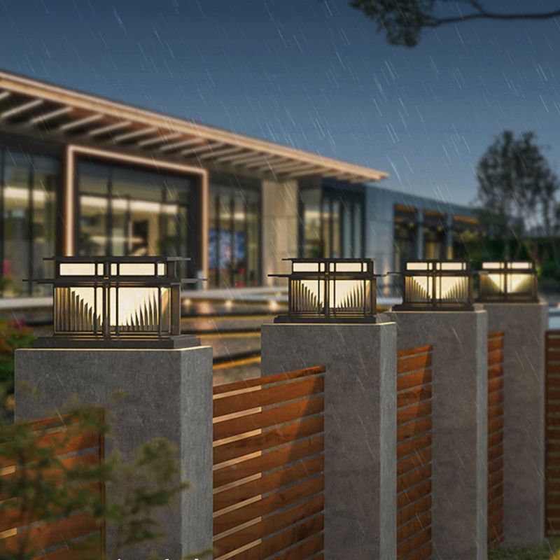 Modern Pillar Lamp Stainless Steel Outdoor Waterproof Light for Courtyard