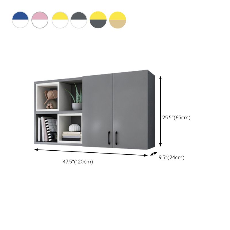 Modern Floating Bookshelf Wooden Wall Mounted Bookcase Shelves Included for Home