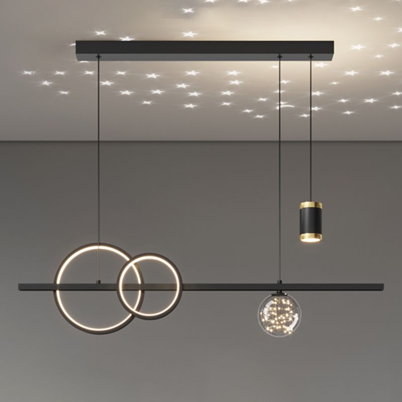 Contemporary Sphere Pendant Lights Glass Island Light Fixtures for Kitchen