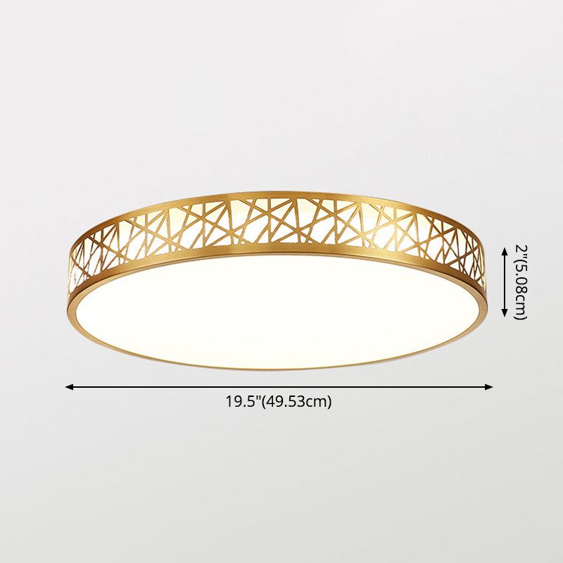Geometrisch geformte Deckenleuchte aus Messing, minimalistische Acryl-LED-Einbauleuchte mit Nest-Design