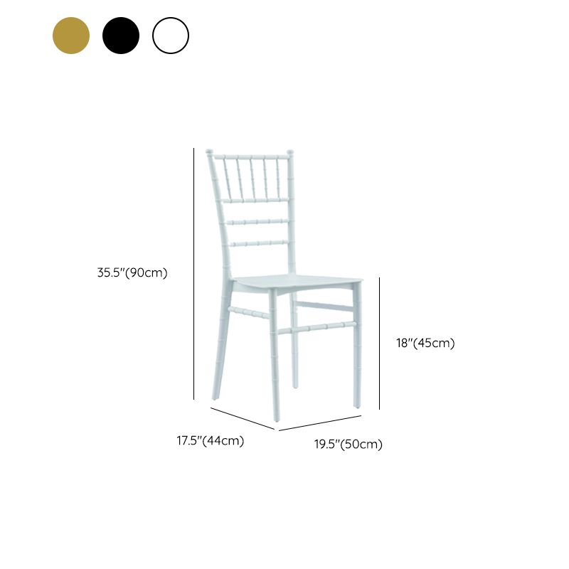 Glam Kitchen Armless Dining Side Chairs Stacking Side Chairs