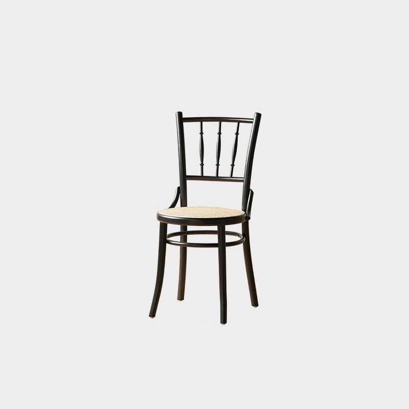 Modern Slat Back Side Chair Solid Wood Indoor Dining Chair for Living Room