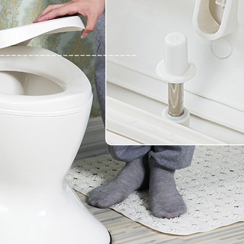 Contemporary Plastic Toilet Floor Mounted Toilet Bowl with Slow Close Seat for Bathroom