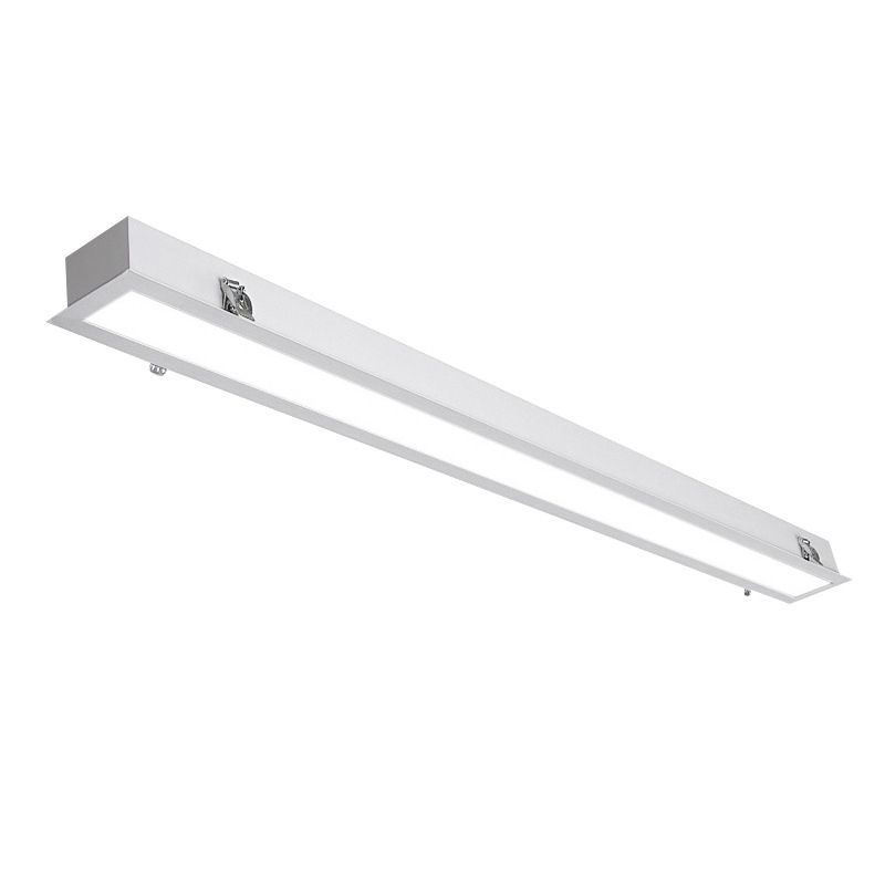 White Rectangular Flush Mount Recessed Lighting Minimalist LED Acrylic Ceiling Lamp for Office