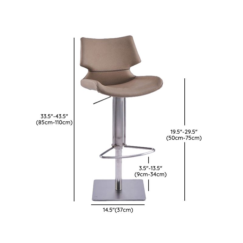Modern Upholstered Counter Stool Bar-height Bar Stool with Footrest