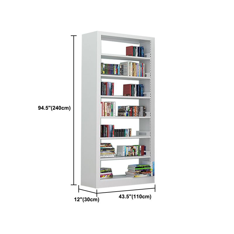 Rectangle Etagere Bookshelf Modern Metal Open Bookcase with Shelves