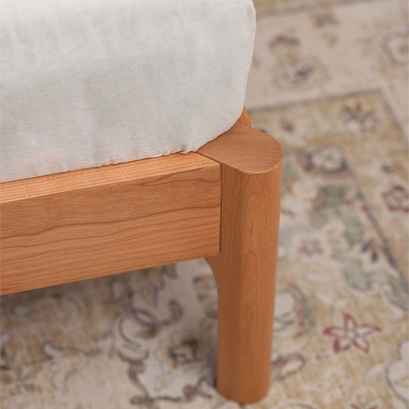 Tropical Standard Bed Cherry Solid Color Bed Frame With Custom Gold Legs