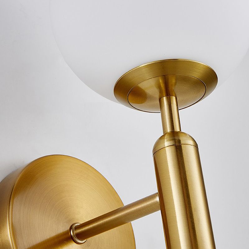 Sphere Shape Glass Sconce Light Modern Style Wall Lamp for Dining Room