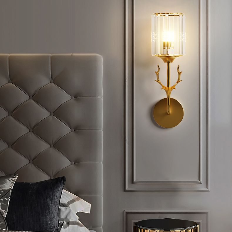 Luz de lámpara de pared de cilindro contemporánea Luz de aplicado para dormitorio