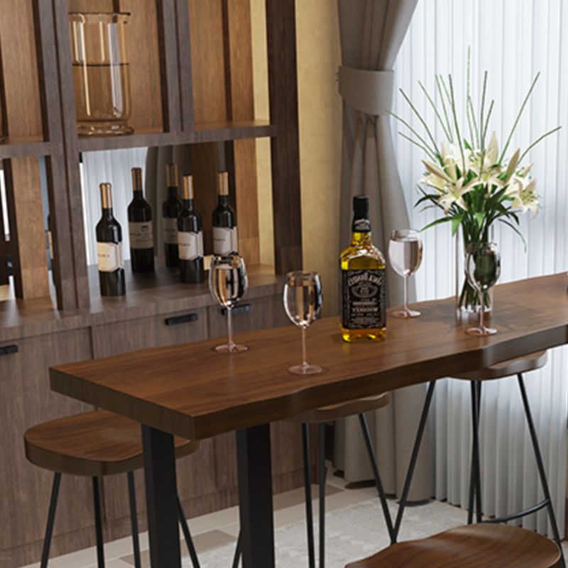 Glam Wood Pub Dining Set 1/2/5/7/9 Pieces Shop Bar Pub Table Set in Brown