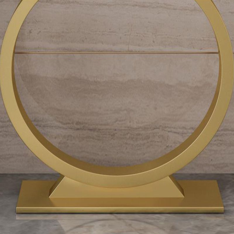 Glam Console Accent Table Antique Finish Sofa Console Table with Shelf