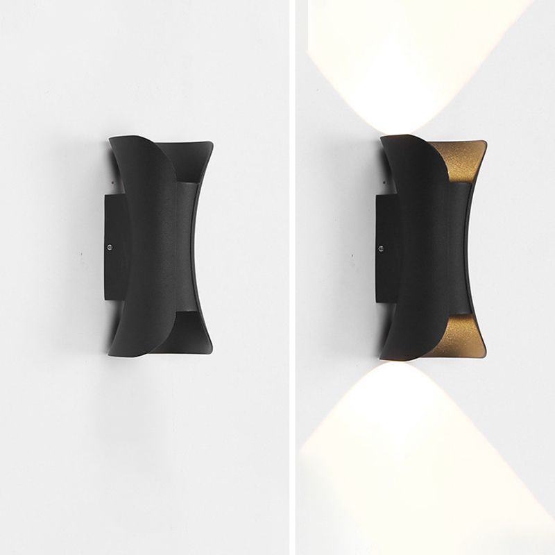 Éclairage d'applications mural incurvé métal