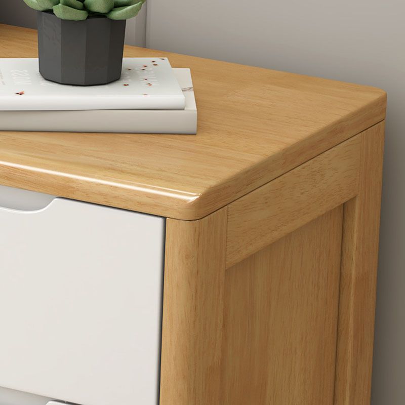 16" W Rubber Wood Storage Chest Modern Dresser with Drawers for Bedroom