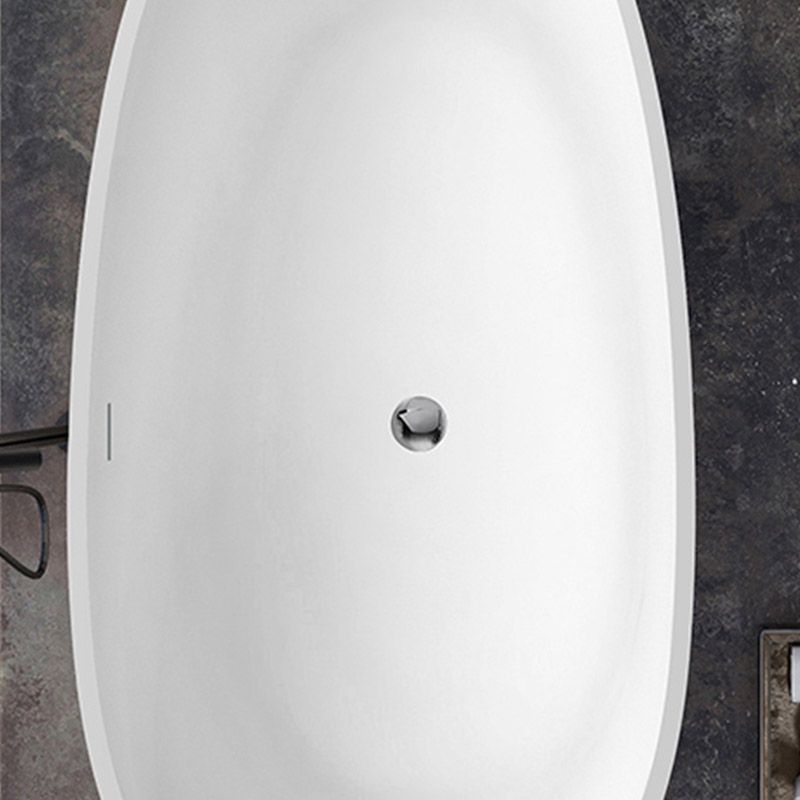 Modern Stone Bathtub Freestand Soaking Bathtub with Drain Bath Tub