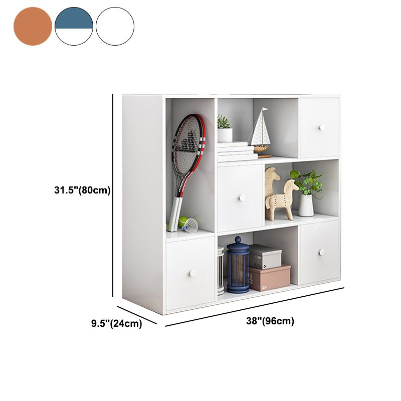 Modern & Contemporary Shelf Bookcase Closed Back Bookshelf for Office