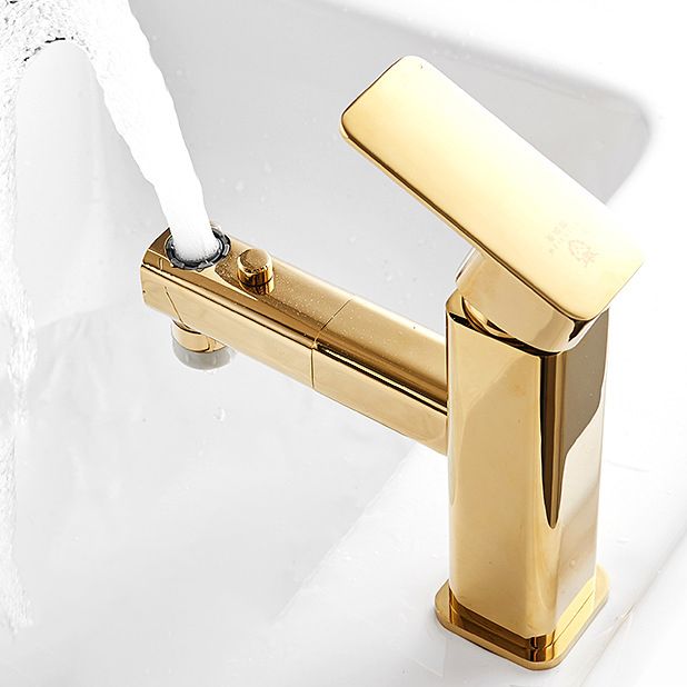 Light Luxury Bathroom Faucet Lever Handle Vessel Faucet with Swivel Spout