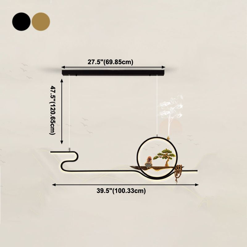 Iluminación moderna de la isla de la isla de la isla accesorios de iluminación colgante