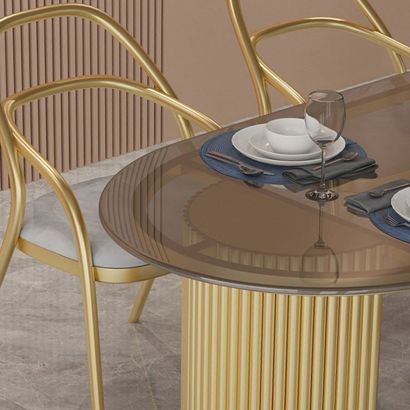 Traditional Luxury Dining Table Oval Double Pedestal Table for Home