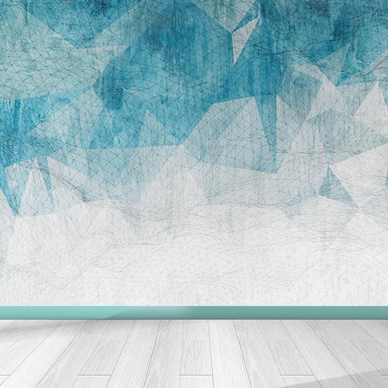 Geometric Mural Wallpaper Modern Non-Woven Texture Wall Covering in Pastel Color