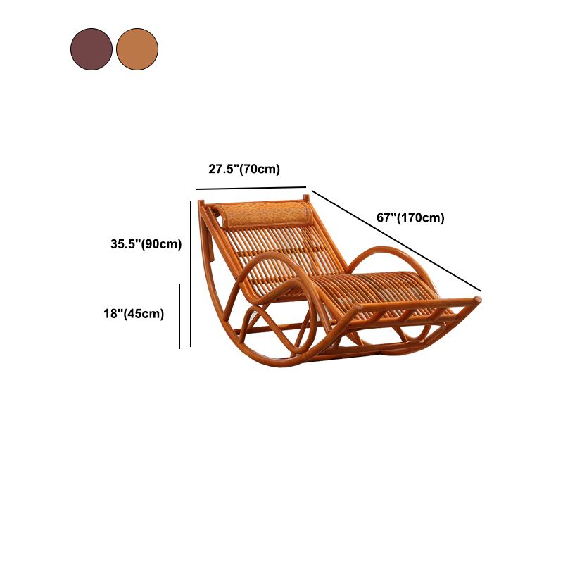 Metal Traditional Rocking Accent Chair Reclining Spindle Rocker Chair 27.6" Wide