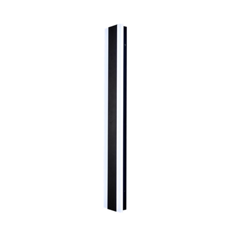Metal Linear Shape Wall Lighting Modern Style 1-Light Wall Mounted Light in Black