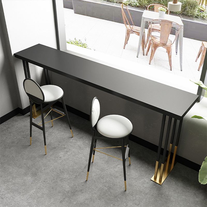 Glam Rectangle Bar Table Set 1/2/3/5 Pieces Solid Wood Pub Set for Indoor