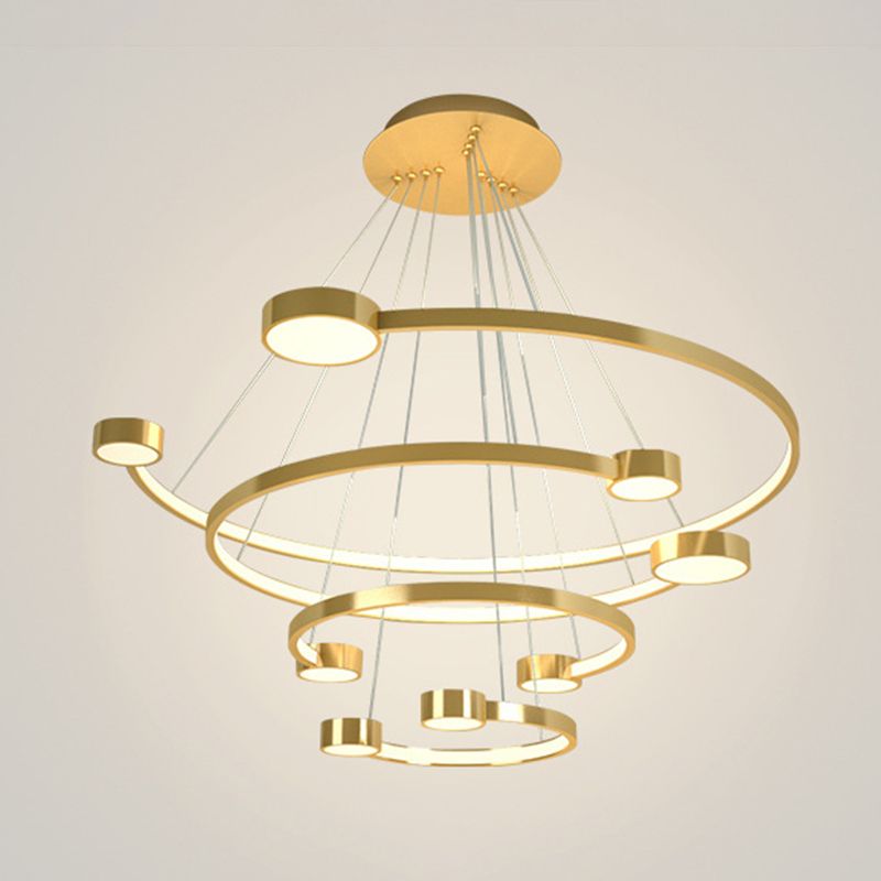 Multi-Layer Ceiling Pendant Light Modern Metal Hanging Lights