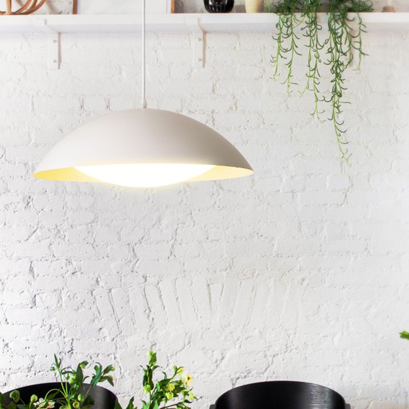 Nordic Dome Pendant Light Metal Single Light Hanging Pendant for Bedroom